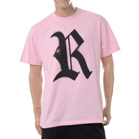 ラフシモンズ (RAF SIMONS) Big fit T-shirts with R print on front コットン ライトピンク231120190010034p 2023SS メンズ春夏新作 送料無料 正規取扱