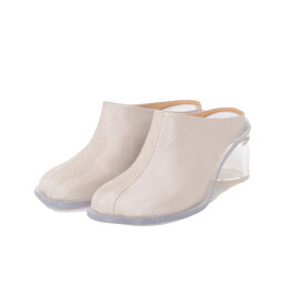 エムエムシックス メゾンマルジェラ (MM6 MAISON MARGIELA) スリッポンミュール ナイロンやレザー ライトグレーs59wx0068t8188 2024SS レディース春夏新作 送料無料 正規取扱