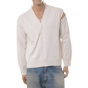 エムエムシックス メゾンマルジェラ (MM6 MAISON MARGIELA) カーディガン ポリエステル ホワイトs62hp0017m101 2024SS メンズ春夏新作 送料無料 正規取扱