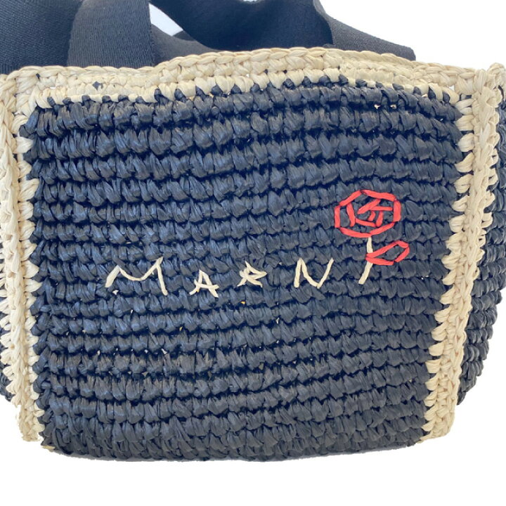 楽天市場】マルニ (Marni) ダブルハンドルかごバッグ ラフィア  