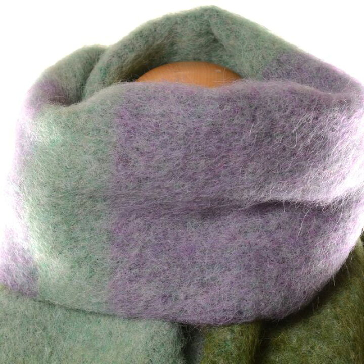 楽天市場】マルニ (Marni) グリーンストライプスカーフマフラー モヘア  