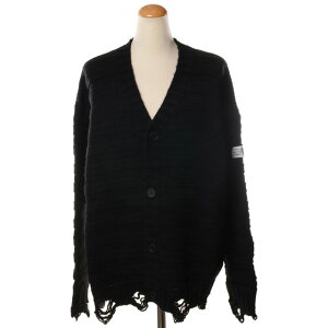 エムエムシックス メゾンマルジェラ (MM6 MAISON MARGIELA) Vネックワイドカーディガン ウールアクリル ブラックsh0hp0005900 2024AW レディース秋冬新作 送料無料 正規取扱