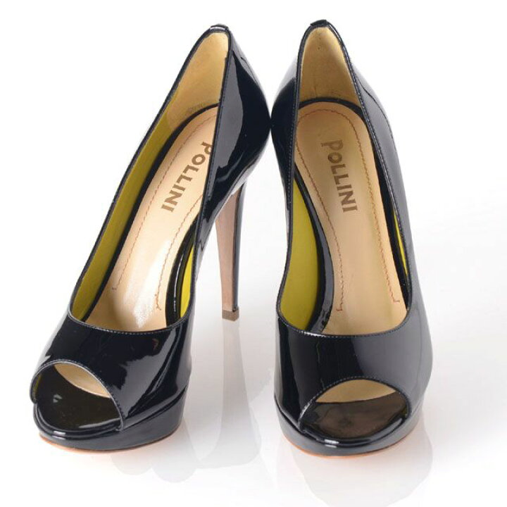 楽天市場】ポリーニ (Pollini) オープントゥパンプス エナメル 