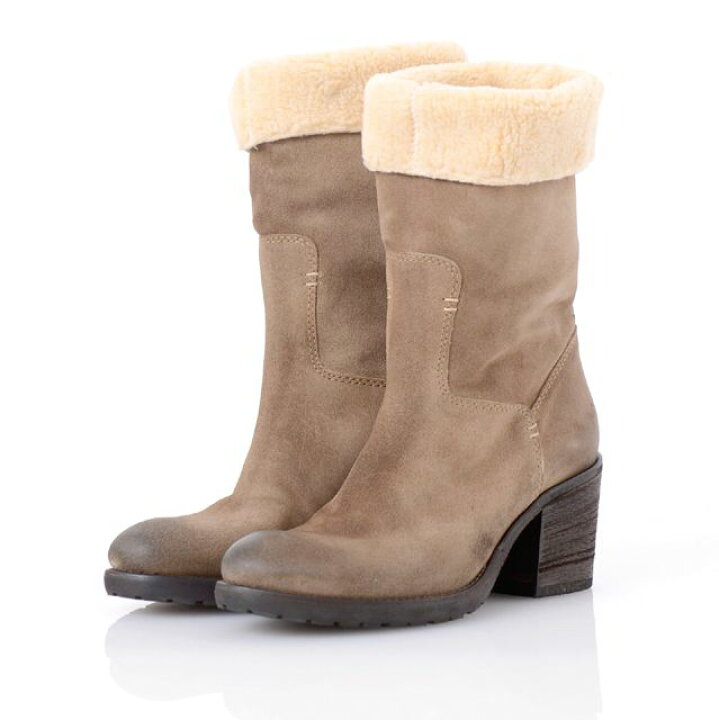 楽天市場】ストラテジア (STRATEGIA) ムートンヒールブーツ ベージュ  