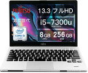 ★全国送料無料★180保証付き★富士通 ノートパソコン LIFEBOOK S937, 13.3インチ(1920x1080) 中古 パソコン Win11 Office搭載, 第7世代 Core i5 軽量 ノートPC メモリ8GB SSD256GB, DVD内蔵 (整備済み品)