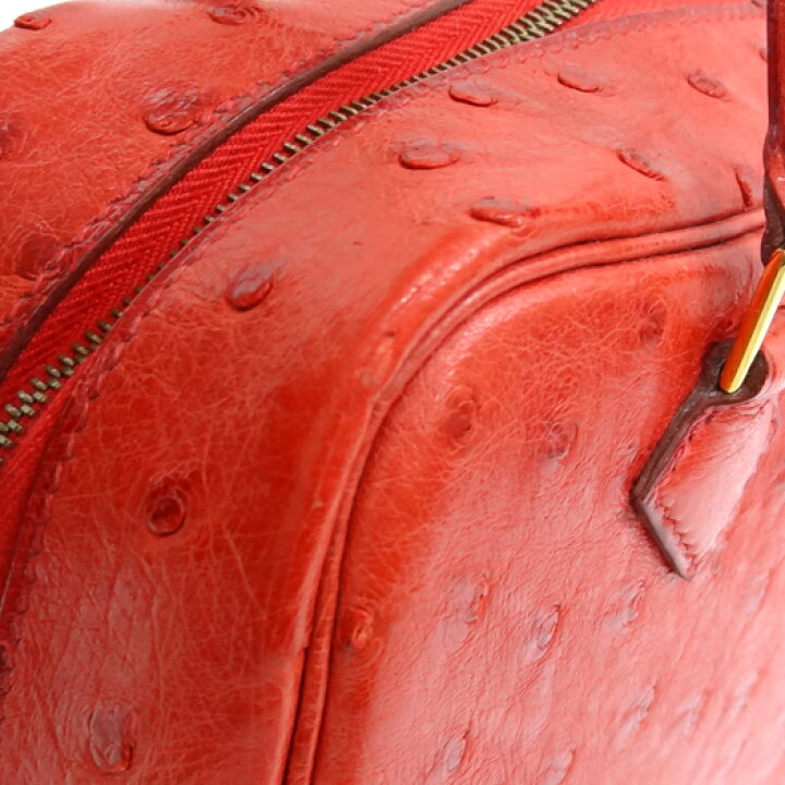 楽天市場】エルメス プリュム 20 オーストリッチ ルージュヴィフ 赤  