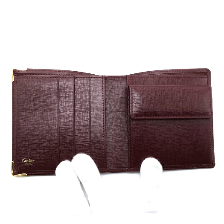 楽天市場】カルティエ マスト ドゥ カルティエ 二つ折り財布 レザー  