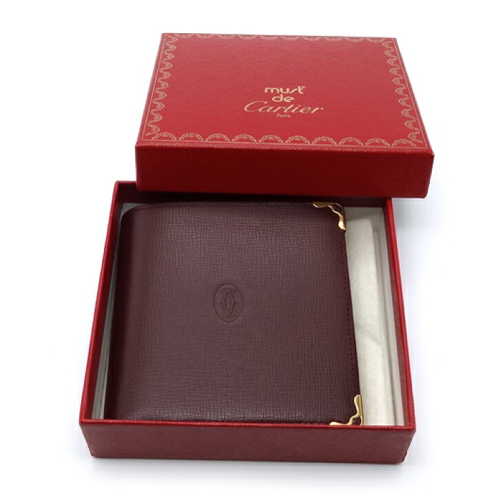 楽天市場】カルティエ マスト ドゥ カルティエ 二つ折り財布 レザー  
