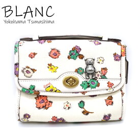 コーチ チョーク マルチ2WAY ミニハンドバッグ キャンバス レザー 花柄 ホワイト C3820 COACH 横浜BLANC【中古】