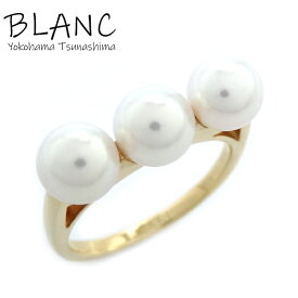 タサキ バランスエラパールリング K18イエローゴールド 真珠：6.2mm×3 12号 K18YG 指輪 TASAKI 田崎 横浜BLANC【中古】