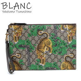 グッチ クラッチバッグ GGスプリーム ブラウン 451473 タイガー 虎 GUCCI 横浜BLANC【中古】