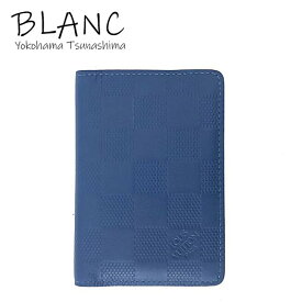 ルイヴィトン オーガナイザー ドゥ ポッシュ カードケース ダミエアンフィニ ネプティーヌ N63204 名刺入れ ブルー LOUIS VUITTON 横浜BLANC 【中古】