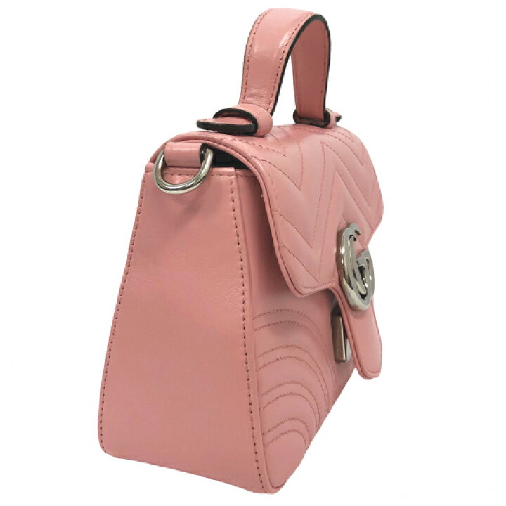 楽天市場】グッチ GGマーモント ミニ トップハンドル 2WAY ショルダー  