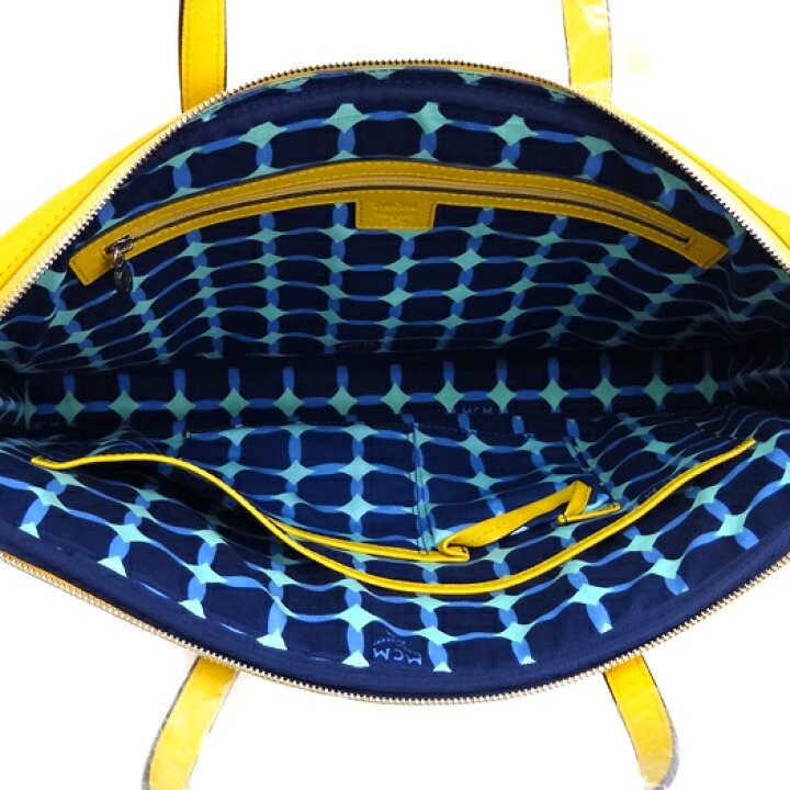 楽天市場】MCM ビジネスバッグ ブリーフケース 2way レザー イエロー  