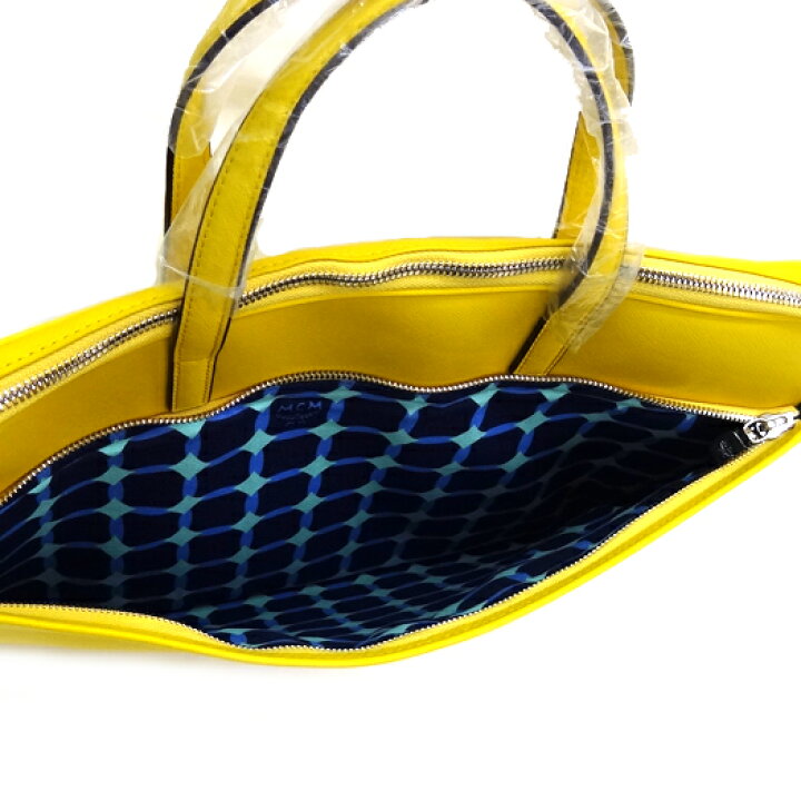 楽天市場】MCM ビジネスバッグ ブリーフケース 2way レザー イエロー  