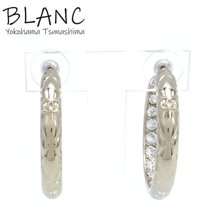 楽天市場】シャネル ココマーク ラインストーン フープ ピアス メタル  