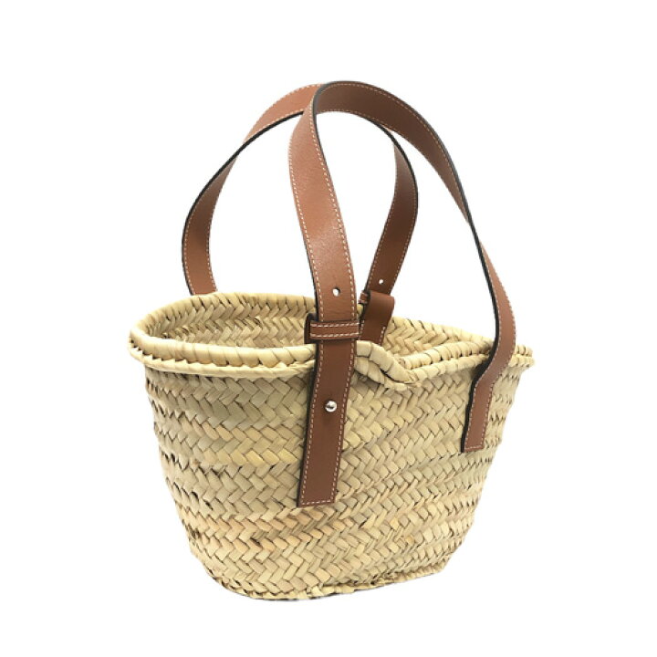 楽天市場】【中古】ロエベ バスケットバッグ スモール ヤシの葉 カーフ  