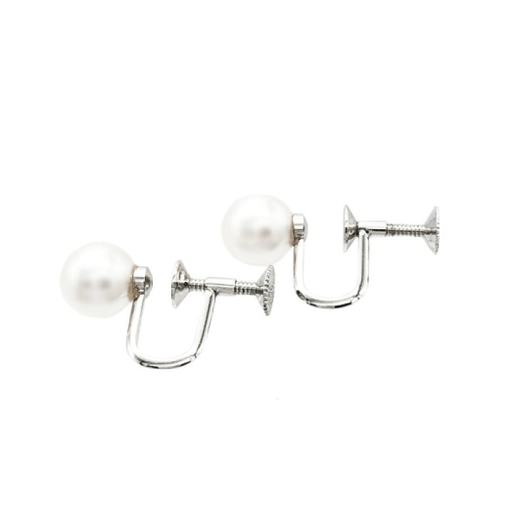 楽天市場】【中古】TASAKI パール イヤリング K14WG 真珠 7.4mm  