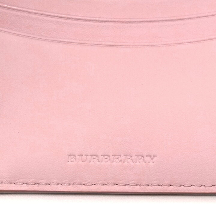 楽天市場】バーバリー 二つ折り財布 レザー ピンク コンパクト  