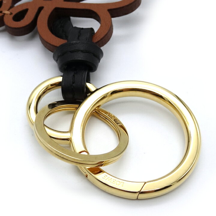 楽天市場】ロエベ アナグラム チャーム カーフレザー タン ブラック  