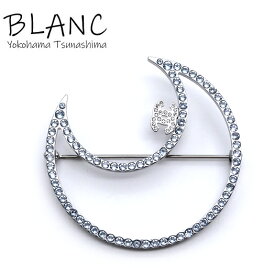 シャネル ココマーク ラインストーン ムーンブローチ メタル シルバー ピンブローチ CHANEL 横浜BLANC【中古】