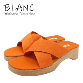 エルメス フールトゥ ウッドサンダル #37 23.5cm キャンバス ウッド オレンジ HERMES 横浜BLANC【中古】