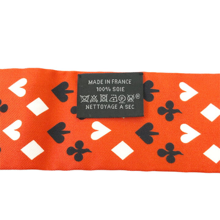 楽天市場】【中古】エルメス ツイリー トランプ シルク オレンジ  