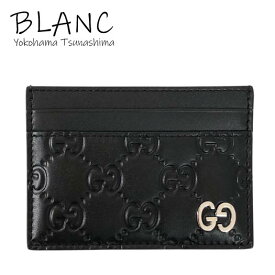 グッチ カードケース グッチシマ ブラック 黒 GG 473927 GUCCI 横浜BLANC【中古】