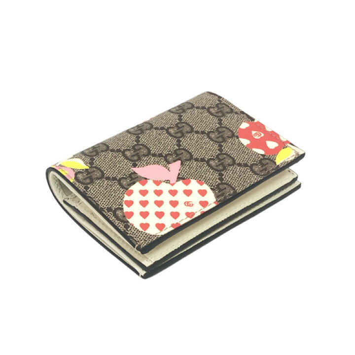 楽天市場】グッチ レ ポム 2つ折り財布 カードケース GGスプリーム  