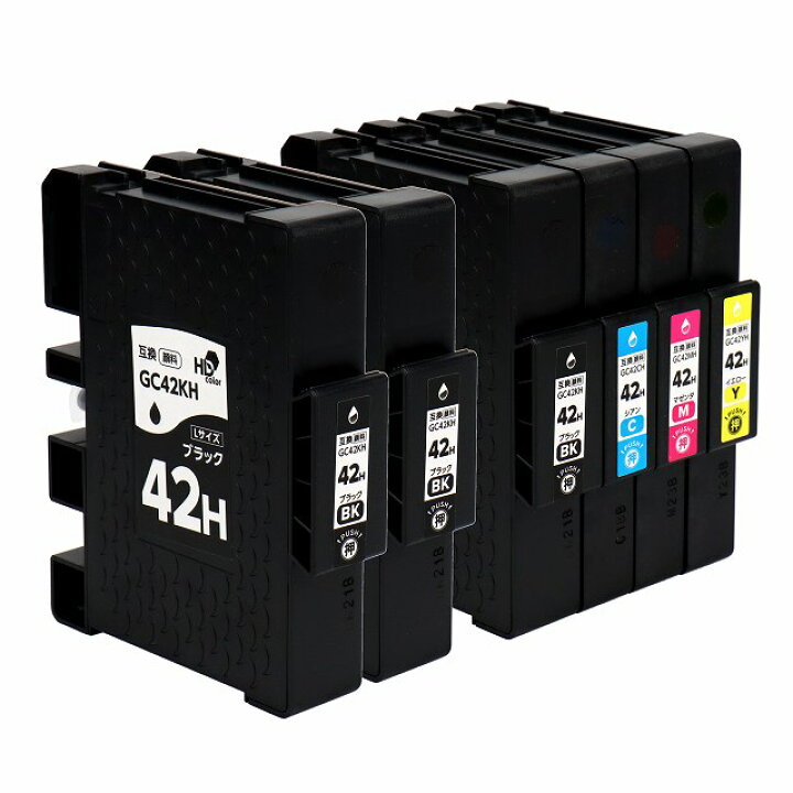 楽天市場】Lサイズ 顔料 SGカートリッジ GC42H RICOH リコー 4色＋ 