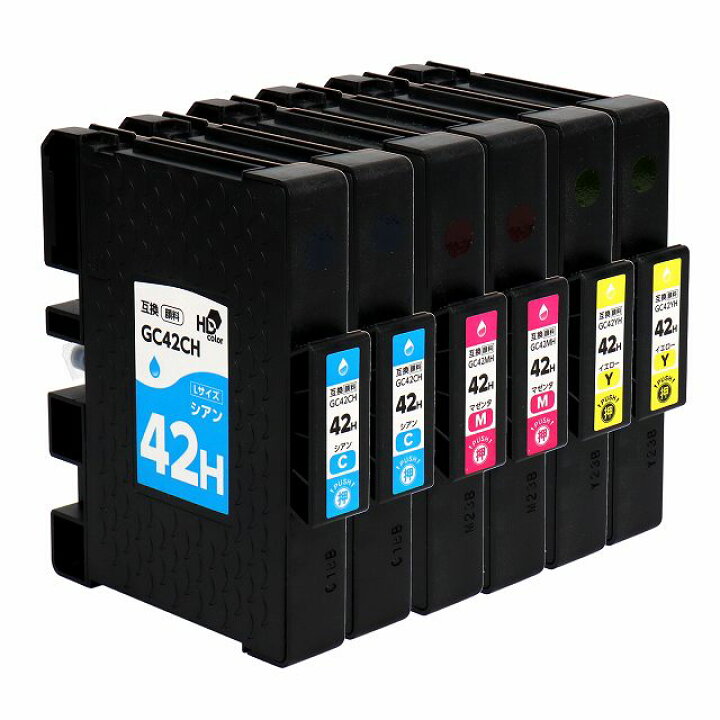 楽天市場】Lサイズ 顔料 SGカートリッジ GC42H RICOH リコー 3色(CMY 