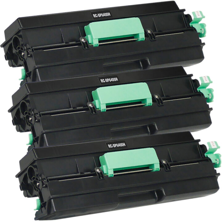 楽天市場】増量版 SP6400H リコー RICOH モノクロ ブラック×3セット RICOH SP 6400H トナーカートリッジ 4個セット③