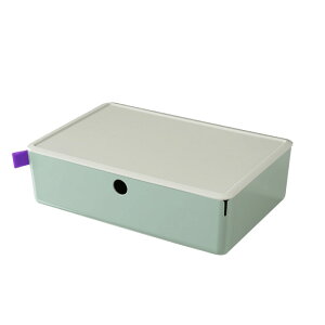 ★10%OFFクーポン配布中★引き出し収納ボックス おしゃれ シンプル 収納用品 XDOMO 文具 オフィス用品 ライトグレー グリーン ピンク deli