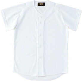 ZETT ゼット 野球　ソフトボール 野球 少年用 タフデイズユニフォームシャツ メッシュフルオープン 22SS ホワイト ヤキュウユニホーム(bu2071t-1100)