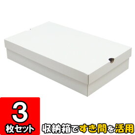 すき間収納箱【白】 3枚セット 【すきま収納 隙間収納 横置き すきま家具 ベッド下収納ボックス ベッド下収納箱 ソファー下 ソファ下 収納ボックス ダンボール 家具 ベット下 収納ケース 小物収納 ダンボールボックス ダンボール家具 段ボール フタ付き ふた付き おしゃれ】