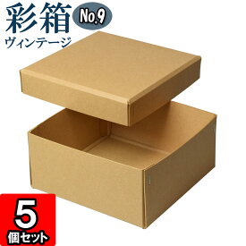 彩箱ヴィンテージ No.09【19】キャメル×キャメル 5個セット 【ギフトボックス 箱 無地 厚紙 厚手 丈夫 頑丈 しっかり ギフト箱 ギフト用 贈答用 収納 ボックス フタ付き 化粧箱 おしゃれ アクセサリー 紙箱 小物入れ クラフトボックス gift box】