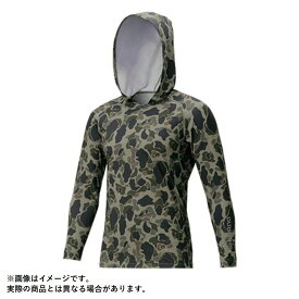 【ご奉仕価格】シマノ サンプロテクション ロングスリーブフーディシャツ IN-062Q Mサイズ #カーキダックカモ