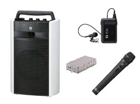 TOA 800MHz帯 ワイヤレスアンプ(CD、SD、USB付）+マイク2個（ハンド型/タイピン型）のセット商品「WA-2700SC+WM-1220+WM-1320+WTU-1720」 WA-2700SC-C
