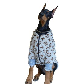 【20%OFFクーポン】ペット服　大型犬　中型犬　犬コート　ジャケット　秋冬　保温防寒　暖かい　アウトドア　おしゃれ　ふわふわ　かっこいい　ドーベルマン　ゴールデン　フード付き　ドッグウェア　両面　パーカー　お出かけお散歩用に