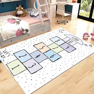 【20%OFFクーポン〜】センターマット 0.8*1.6m 子供用カーペット プレイマット 数字と色 教育学習&ゲームラグ 道路柄 掃除易い 吸水 カーペット へこみ防止 防臭加工 防滑 耐摩耗性 居間 民泊 屋