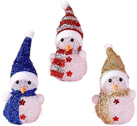 【全店10％OFFクーポン】クリスマス雪だるまの置物 | 色が変わる LED 雪だるまフィギュア,かわいい光る雪だるま収集価値のある置物寝室の家の装飾クリスマスギフト Chunfen