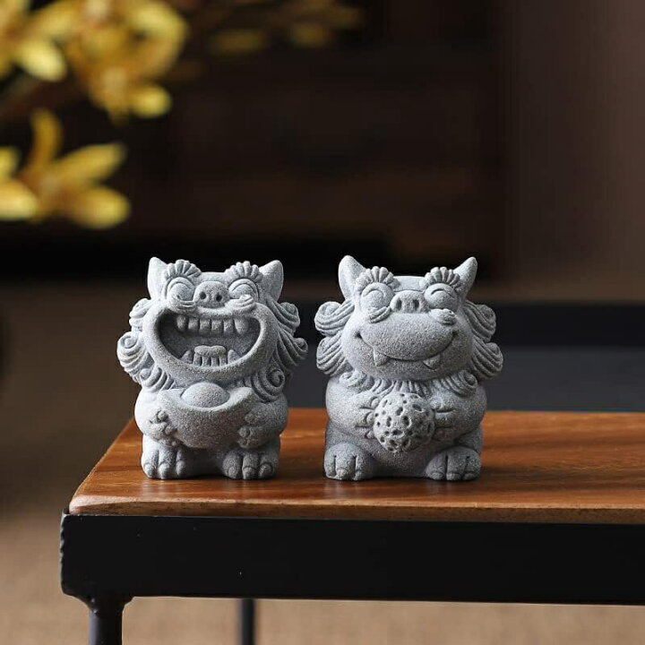 楽天市場】【20%OFFクーポン〜】置物 開運風水グッズ 獅子置物 狛犬 