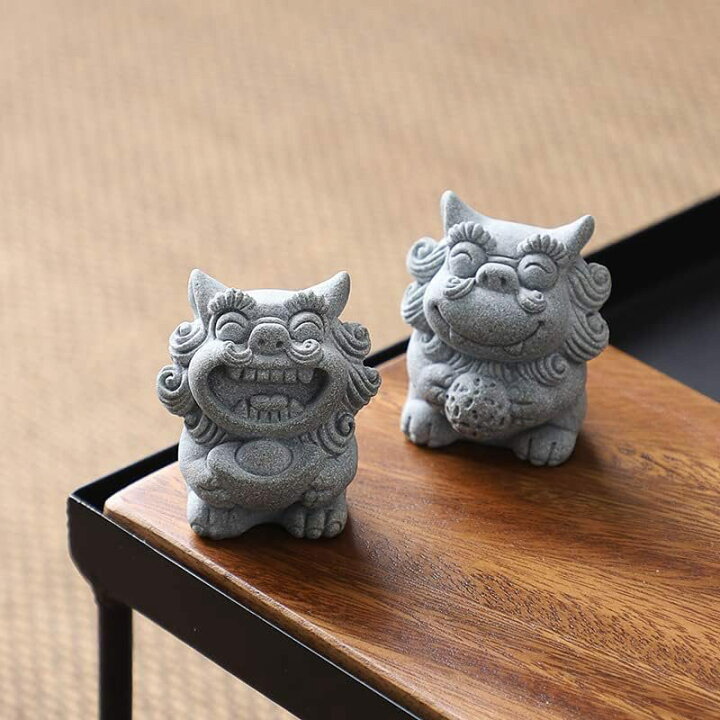 楽天市場】【10%～20％OFFクーポン】置物 開運風水グッズ 獅子置物 