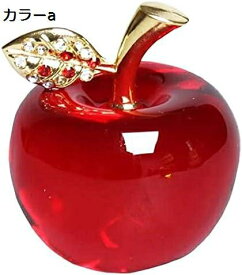 【20%OFFクーポン〜】クリスマスクリスタルりんごガラス工芸品、家の装飾、カーアクセサリー、クリスタルアート作品、ミニチュアお土産プレゼント