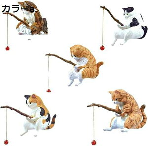 【20%OFFクーポン〜】釣り猫 置物 猫フィギュア 動物フィギュア かわいい猫 アクアリウム 水槽 装飾 水槽造景 レジャー猫 水族館の装飾 雰囲気作り 樹脂 水槽造園 デコレーション オブジェ お