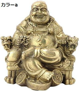 【20%OFFクーポン〜】風水手作り座っている真鍮の笑う仏像グッズ置物家の装飾ギフト