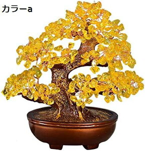 【20%OFFクーポン〜】金 なる木 水 お金 ため クリスタルマネーツリー盆栽 ため 幸運 ため 幸運レイキ 癒し バランスをとるシトリン宝石 木 ホームオフィス 装飾精神的な贈り物 クリスタルツ