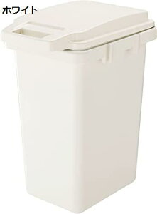 【20%OFFクーポン】アスベル フタ付きゴミ箱 キッチン 密閉 防臭 プッシュ 生ごみ オムツ ペットシーツ ホワイト 大容量 33L 45L