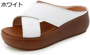 【20%OFFクーポン〜】サンダル レディース 厚底 クロス ウェッジ サンダル コルク ヒール ウェッジソール 痛くない 柔らかい 屈曲 外反母趾 大きいサイズ 黒 白 赤 灰 プラットフォーム プチプ