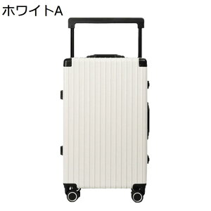 【20%OFFクーポン〜】スーツケース キャリーケース 60L キャリーバッグ TSAロック搭載 アルミフレーム 超軽量 大型 耐衝撃 静音 ダブルキャスター 360度回転 旅行 ビジネス 出張 ホワイト Lサイ